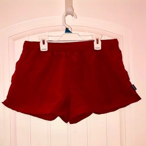 Red Women’s Running Shorts with 3 Pockets